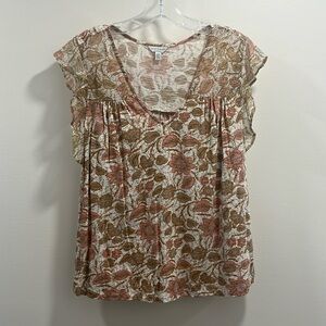 Lucky brand peach and gold top